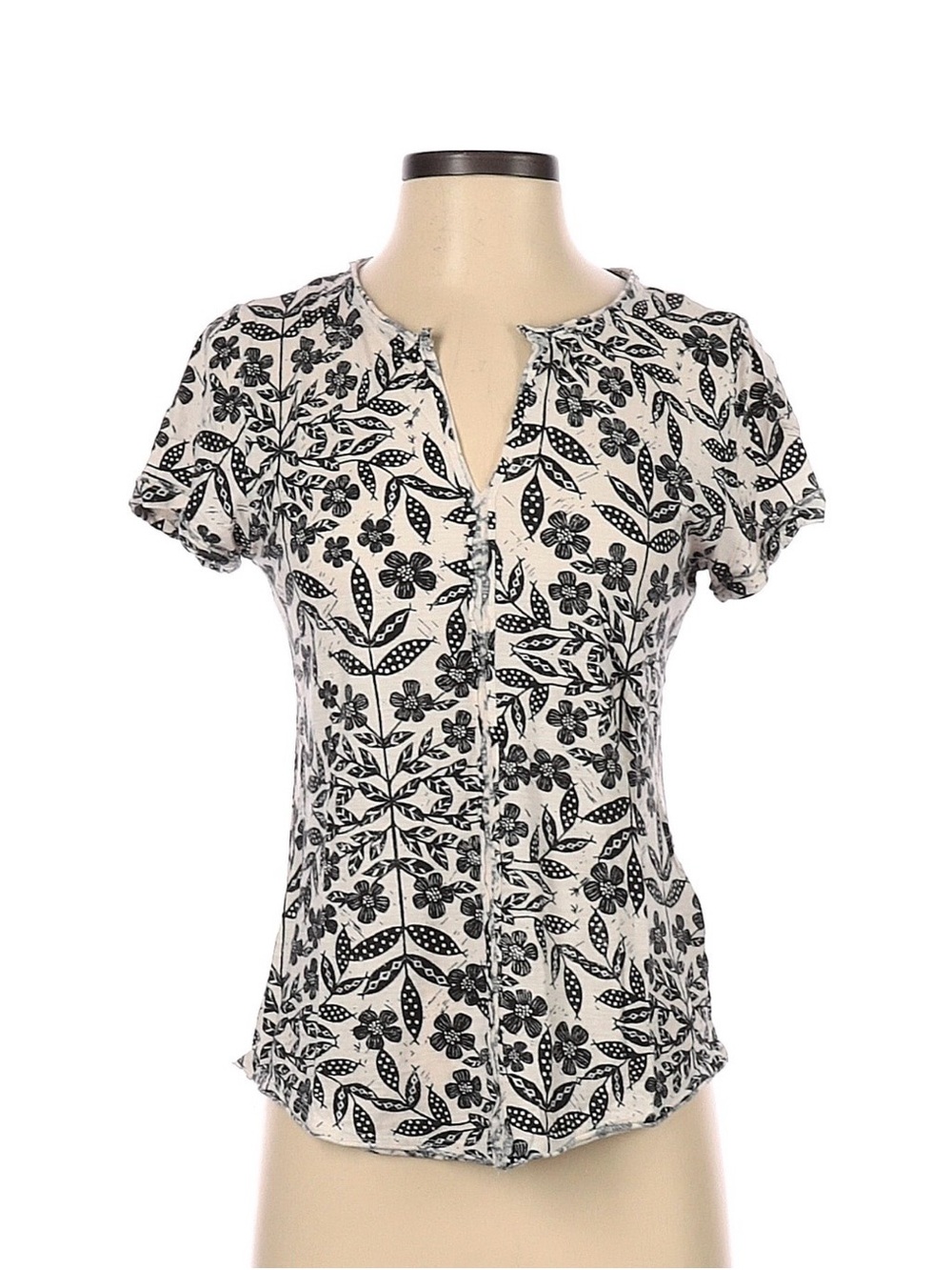 Pilcro V-Neck Floral Top Size S